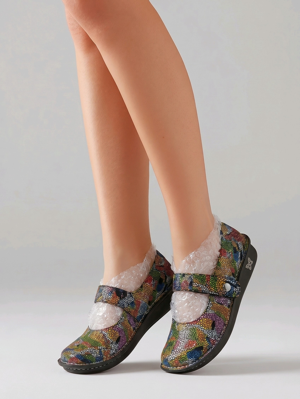 Algeria Women's Size 38 Multicolor Mosaic Print Mary Jane Comfort Shoe - Picture 7 of 13